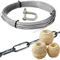 Kabels, kettingen, touwen en snaren